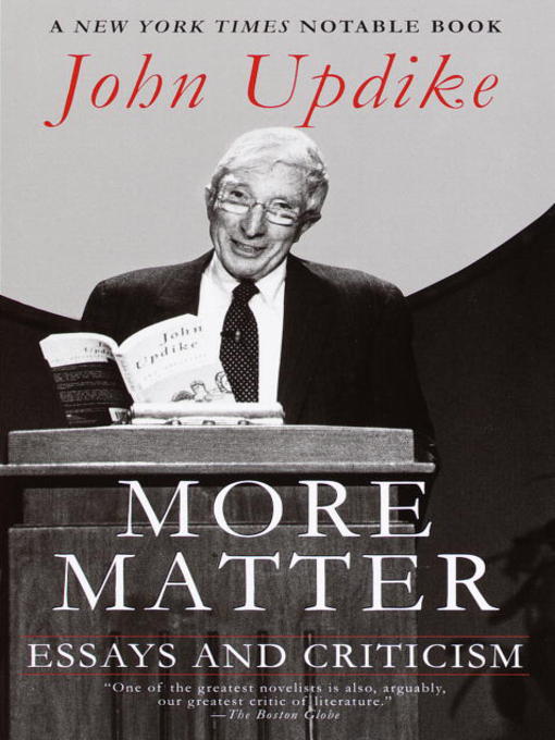 Title details for More Matter by John Updike - Wait list